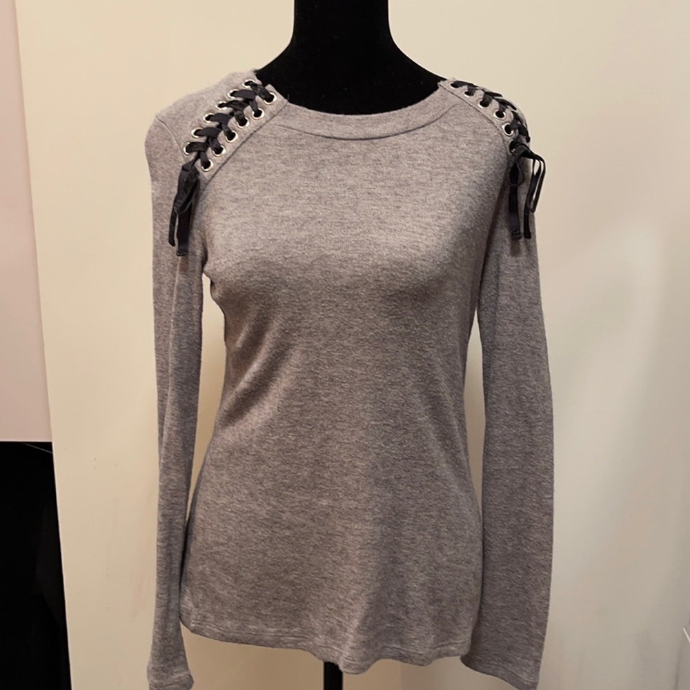 Lace up sweater